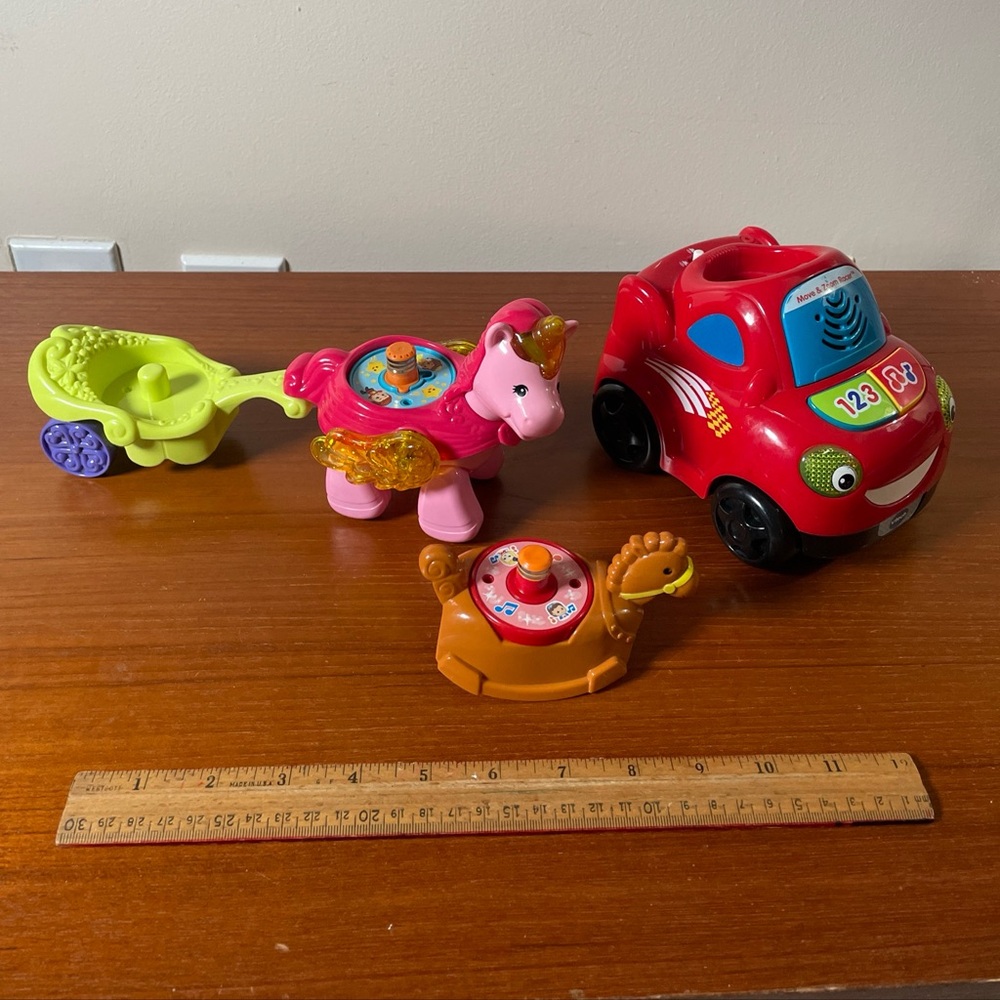 VTech Go Go Smart Friends Lot, Move & Zoom Racer Car, Magical Unicorn +